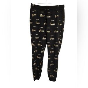 NWT Guess Women’s Black and Gold Pajama Pants Size Large